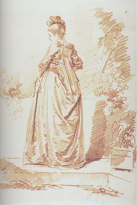 Jeune fille vue de dos - Jean-Honoré Fragonard (1732-1806)