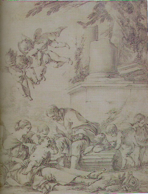 Le repos de la Sainte Famille pendant la fuite en Egypte - Laurent de la Hyre (1606-1656)